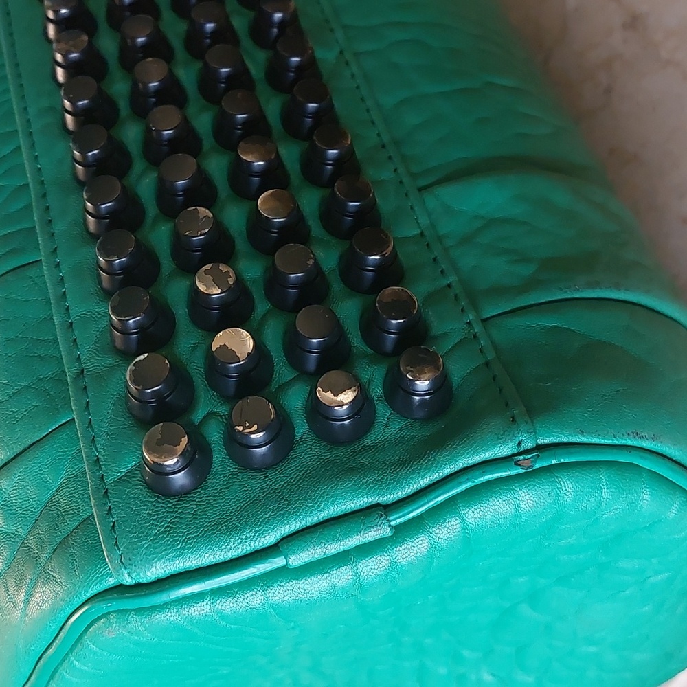 Alexander WANG ROCKIE 💚 rare Embossed Lambskin In Kelly Green Crossbody - Picture 13 of 13